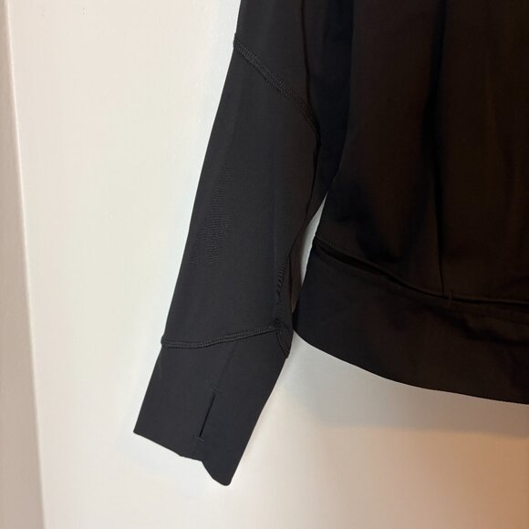 Lululemon Black Nulux UVP Run Jacket Size 10 Athleisure Sun Protection Gym - Picture 8 of 16